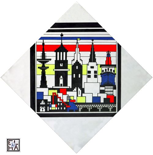 Cities: Hamburg á la Mondrian